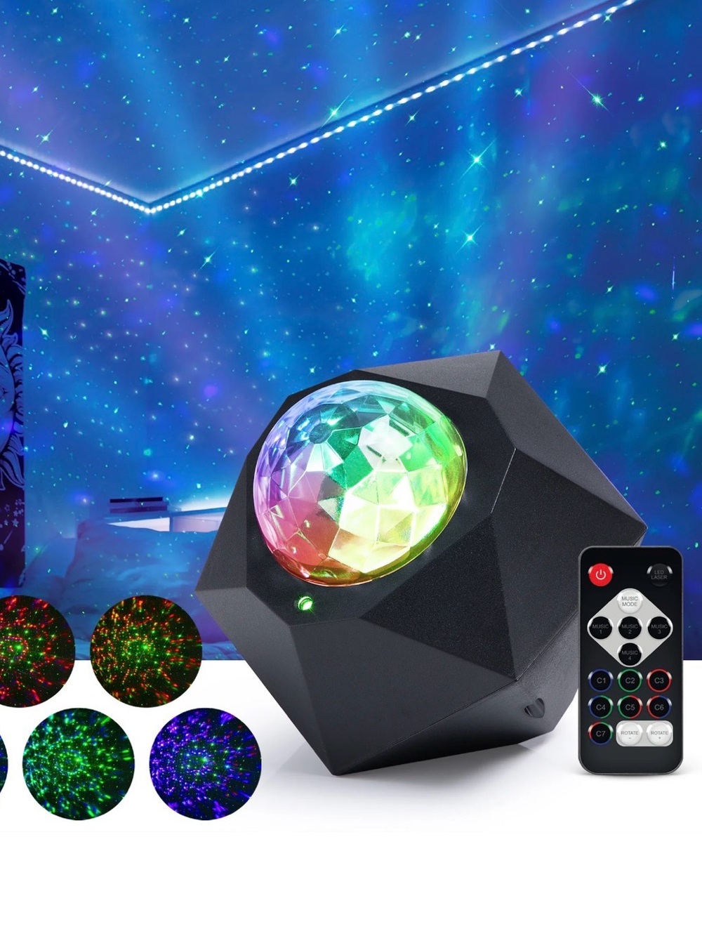Galaxy Star Projector LED Laser Projection Light - Multicolor